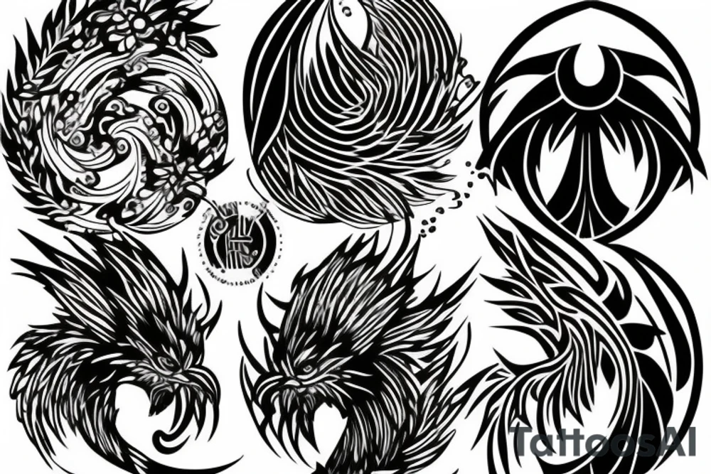 phoenix fire tattoo idea