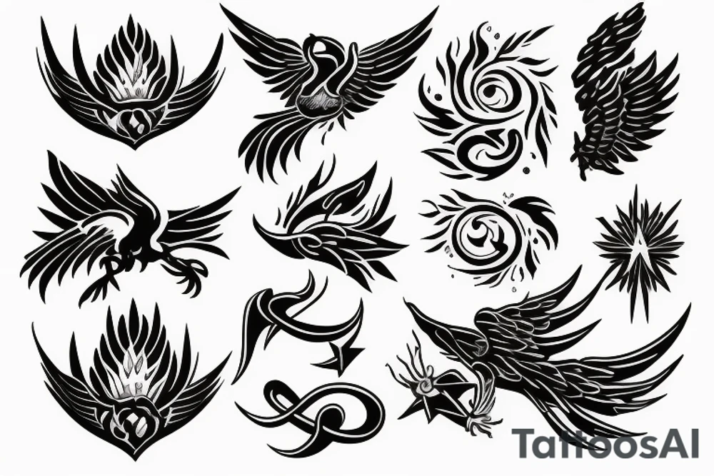 phoenix fire tattoo idea