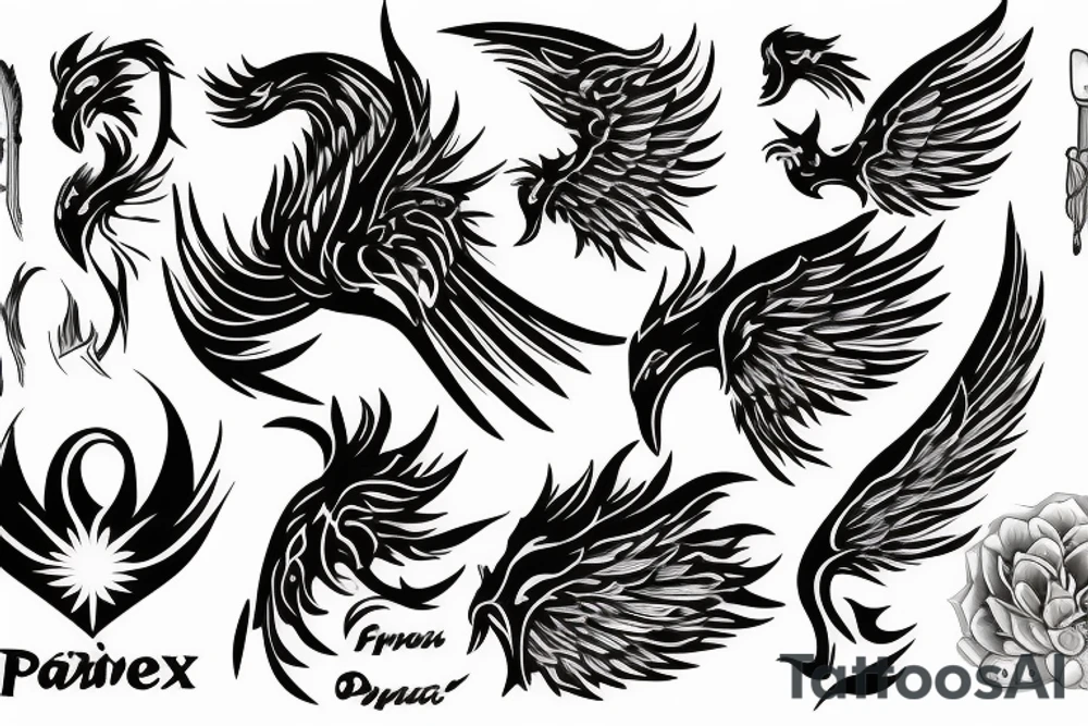 phoenix fire tattoo idea