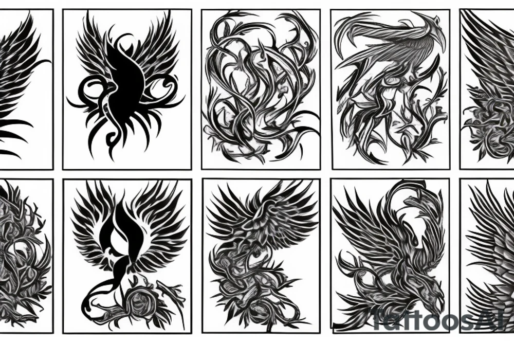 phoenix fire tattoo idea