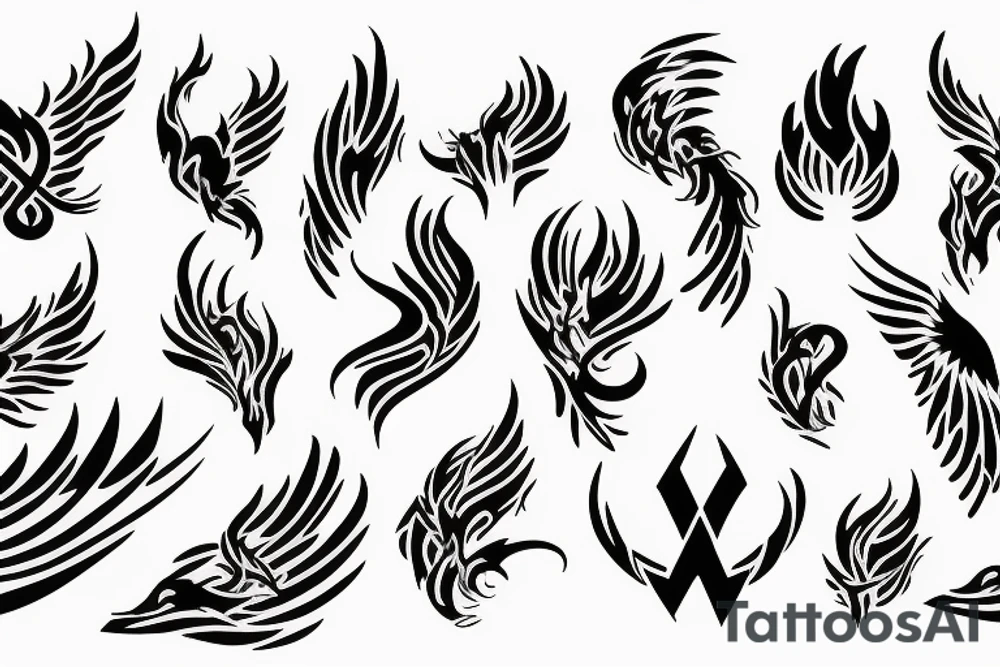 phoenix fire tattoo idea
