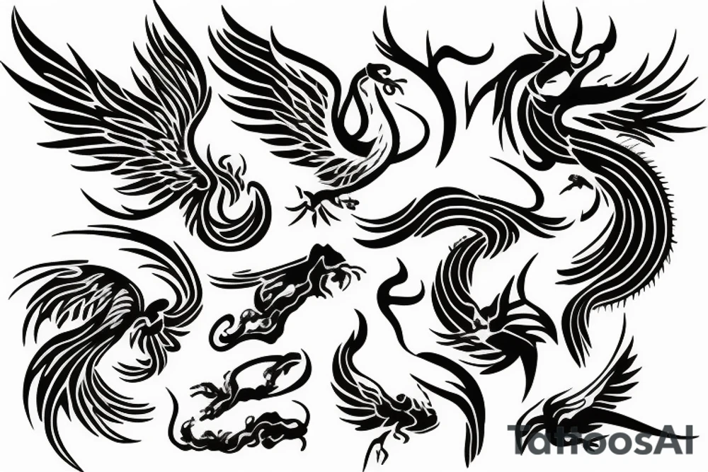 phoenix fire tattoo idea