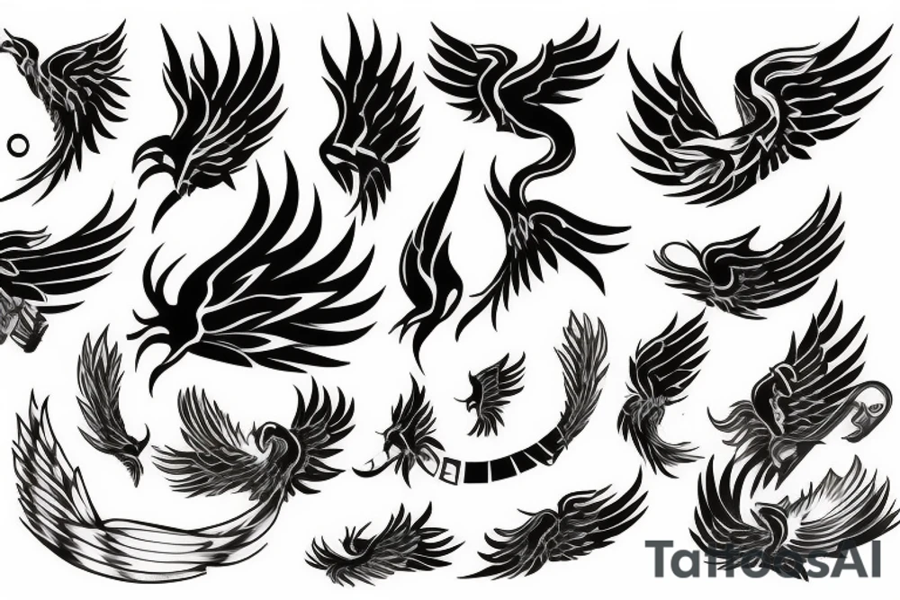 phoenix fire tattoo idea