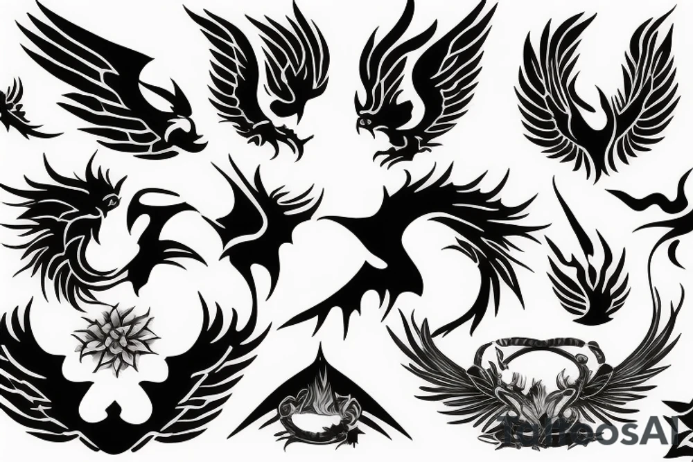 phoenix fire tattoo idea