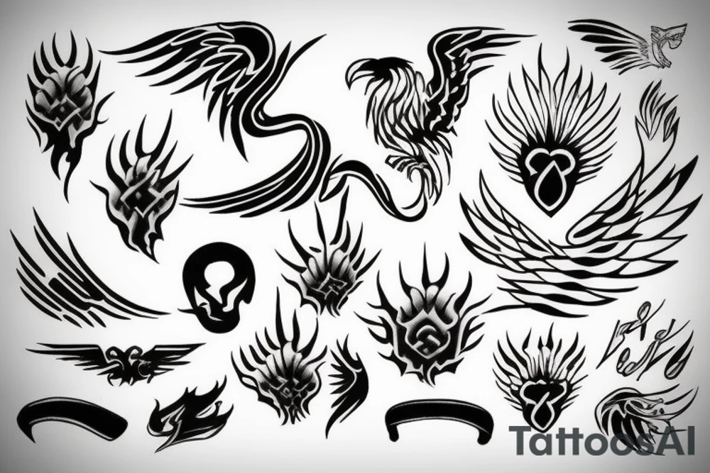 phoenix fire tattoo idea