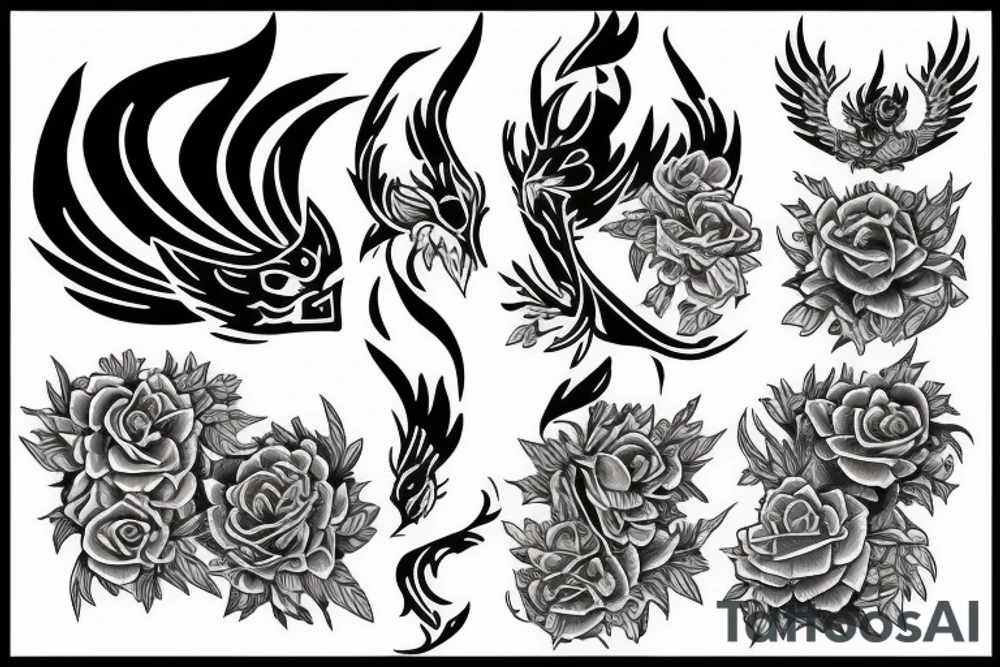 phoenix fire tattoo idea