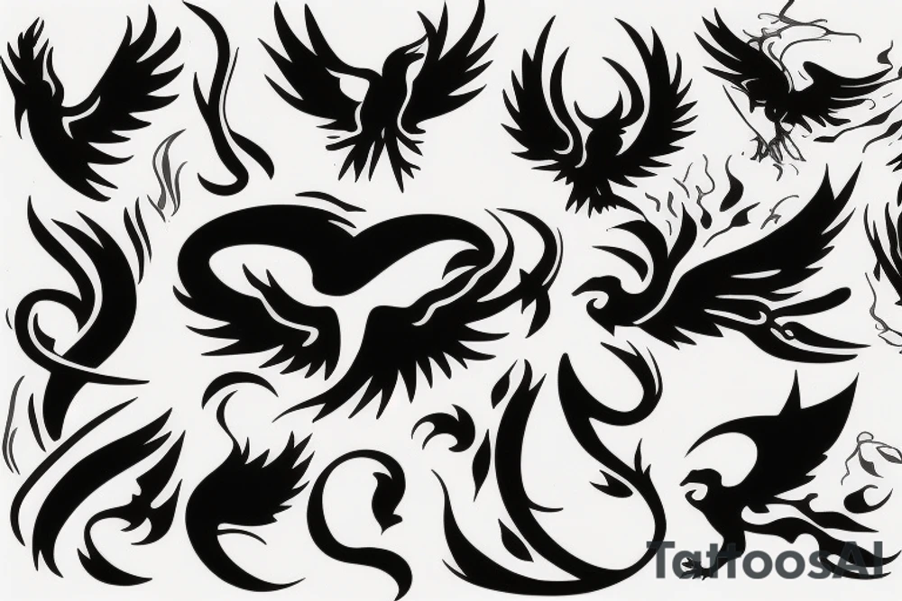 phoenix fire tattoo idea