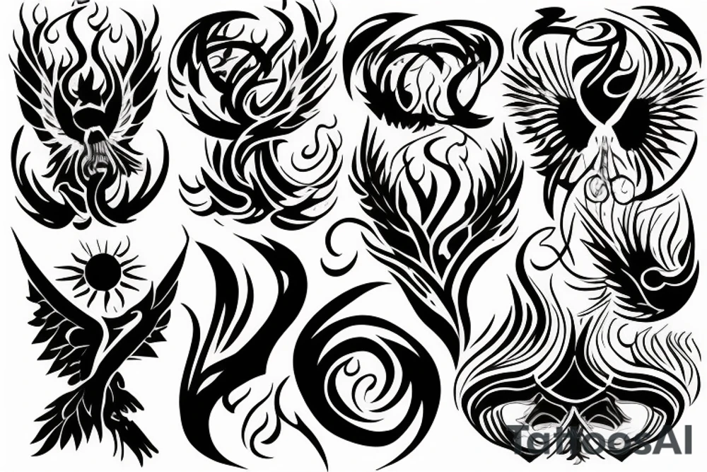 phoenix fire tattoo idea