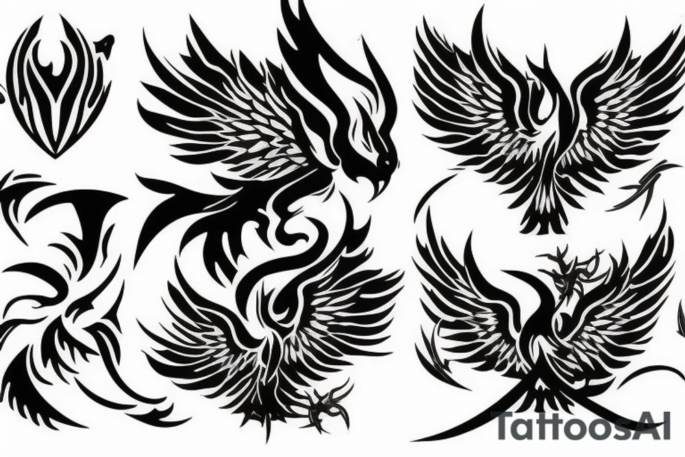phoenix fire tattoo idea