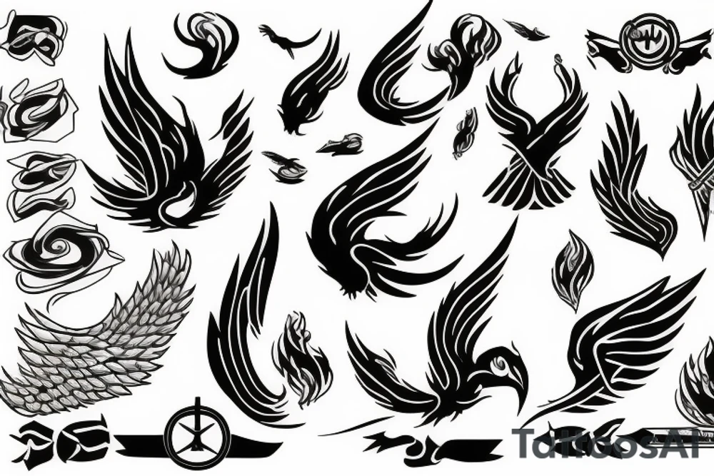 phoenix fire tattoo idea