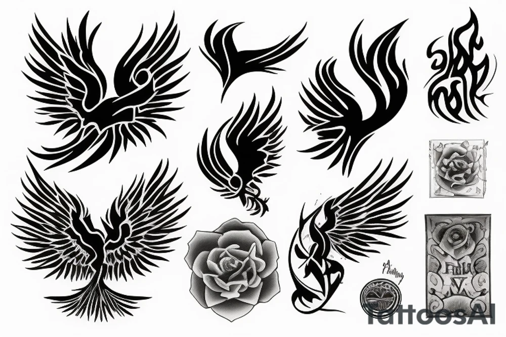 phoenix fire tattoo idea