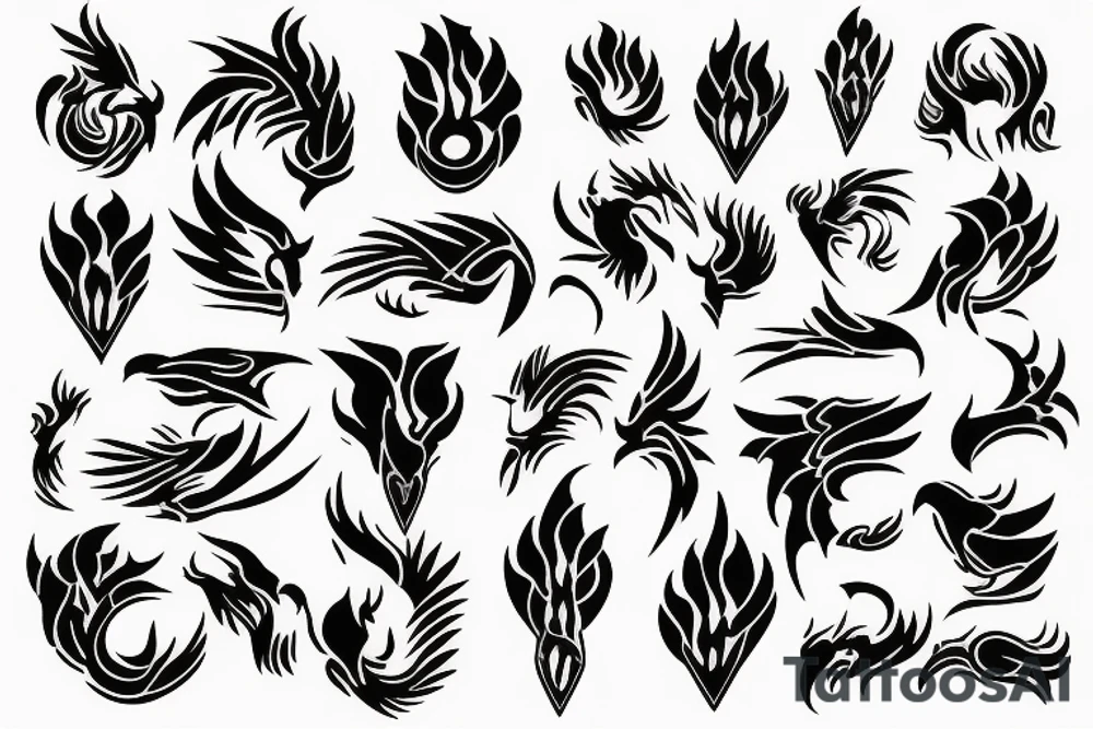 phoenix fire tattoo idea