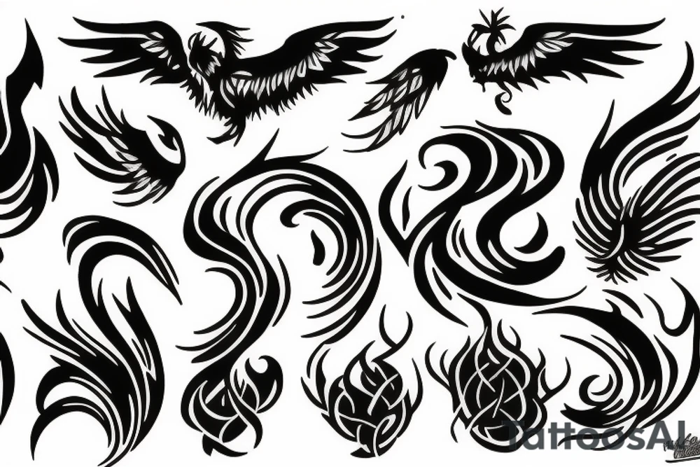 phoenix fire tattoo idea