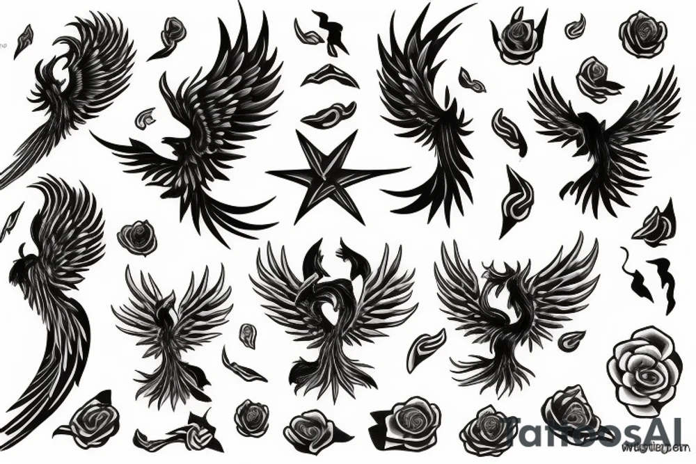 phoenix fire tattoo idea