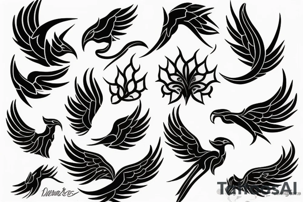 phoenix fire tattoo idea