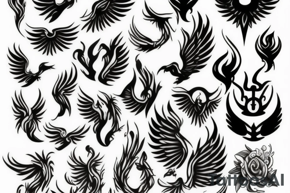 phoenix fire tattoo idea