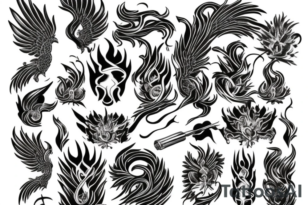 phoenix fire tattoo idea