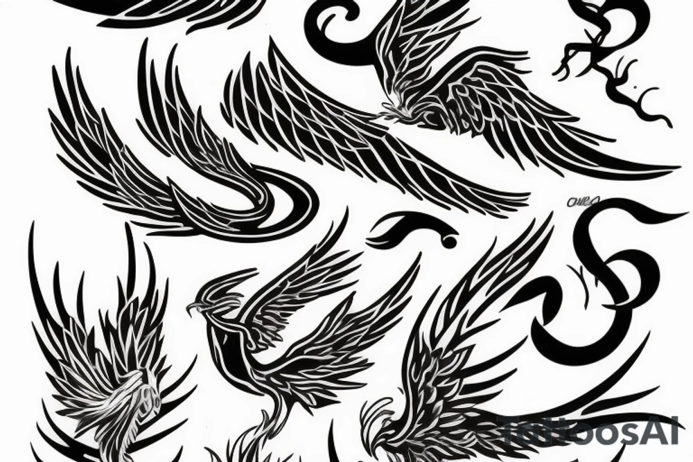 phoenix fire tattoo idea