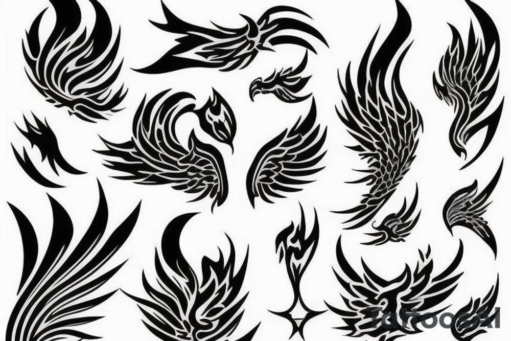 phoenix fire tattoo idea