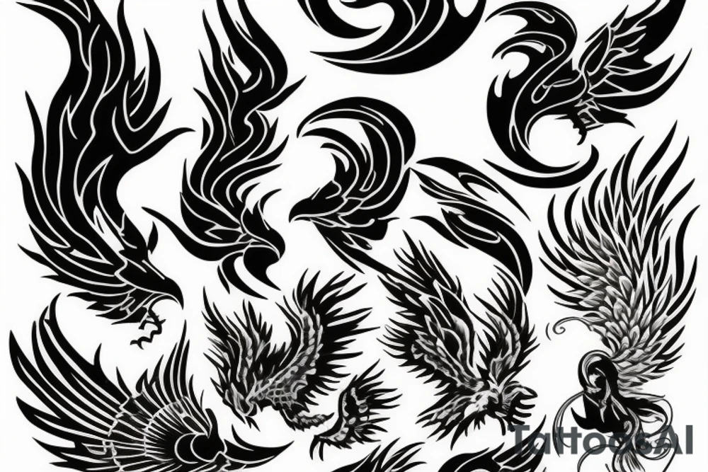 phoenix fire tattoo idea