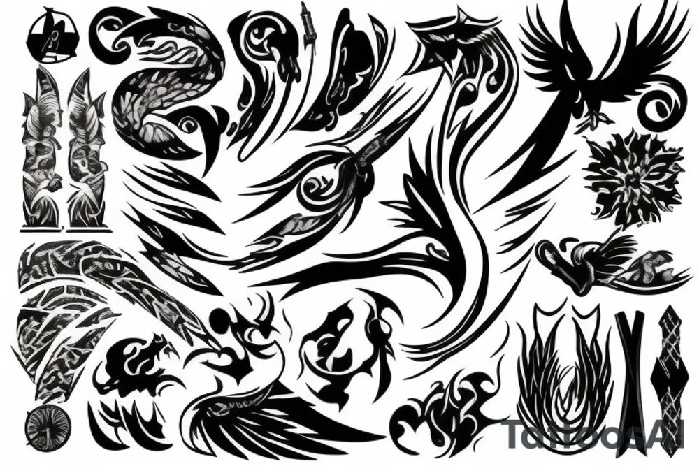 phoenix fire tattoo idea