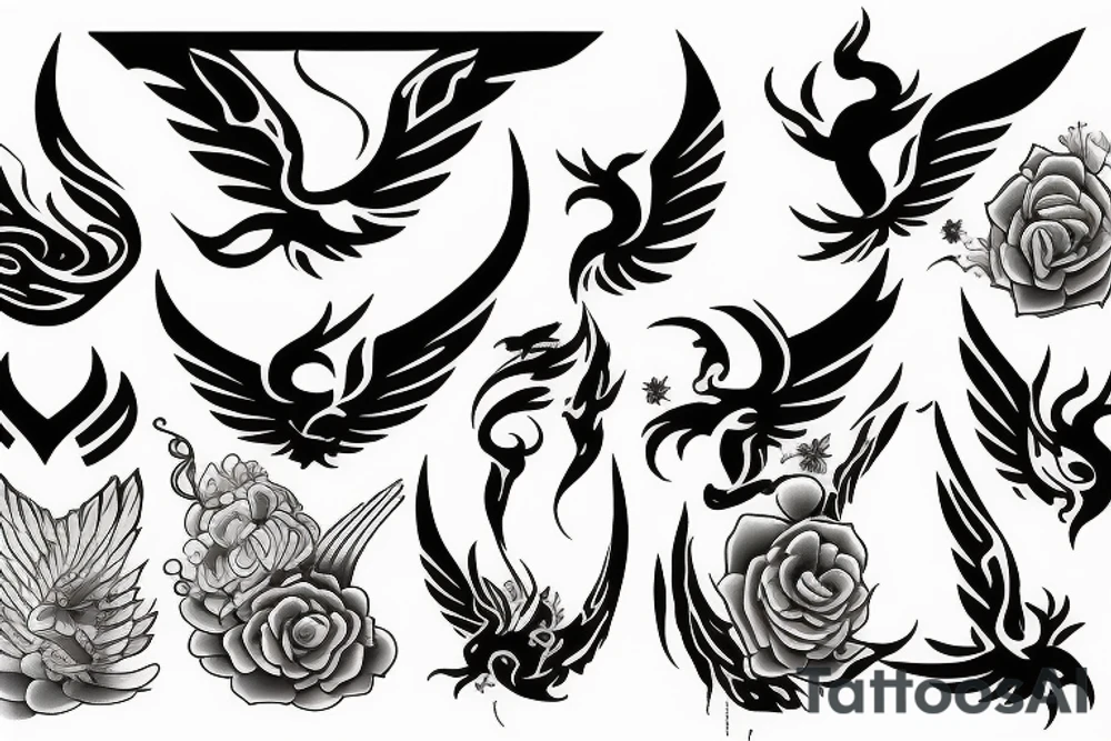 phoenix fire tattoo idea