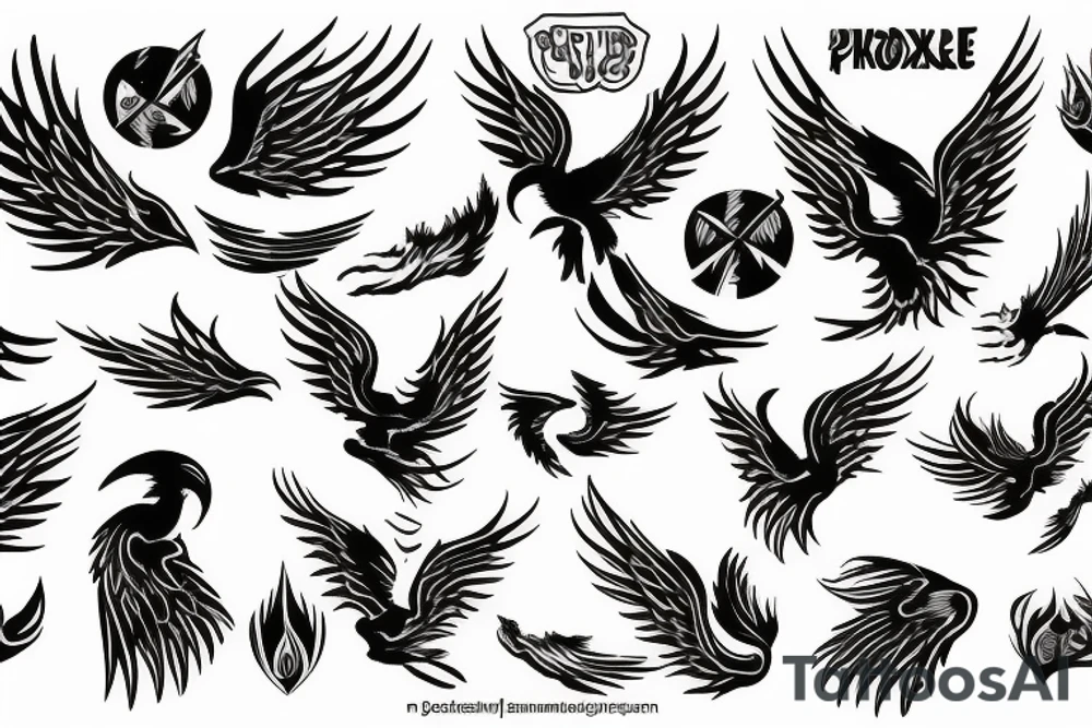 phoenix fire tattoo idea
