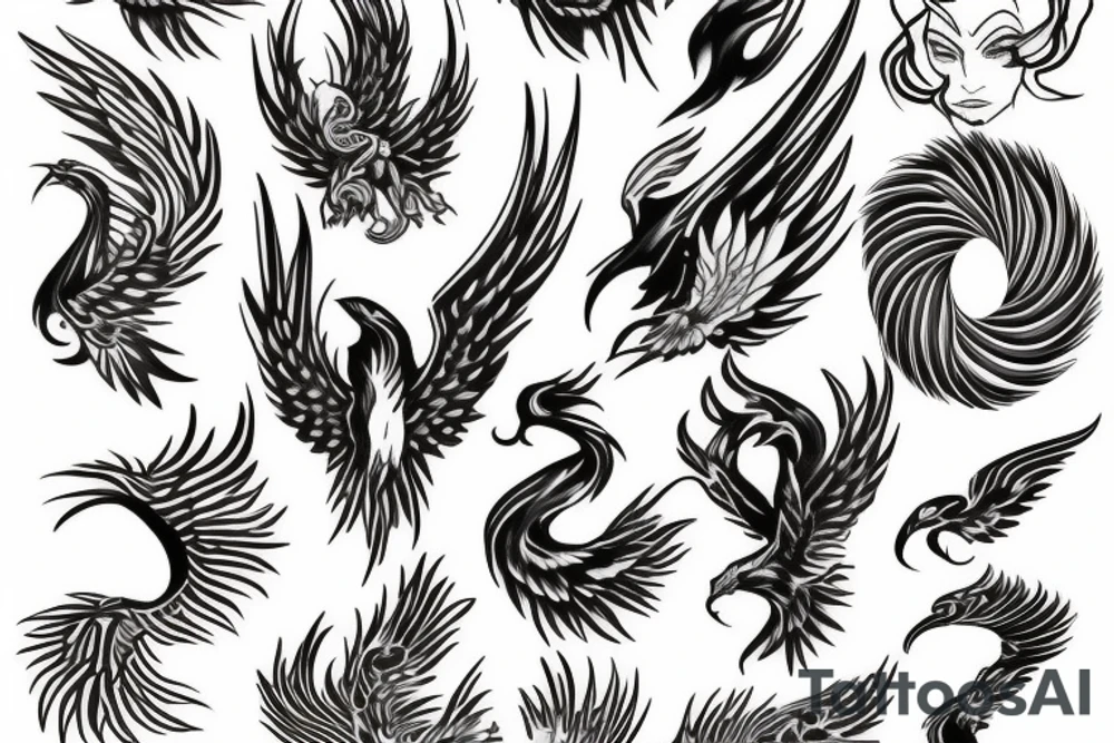 phoenix fire tattoo idea