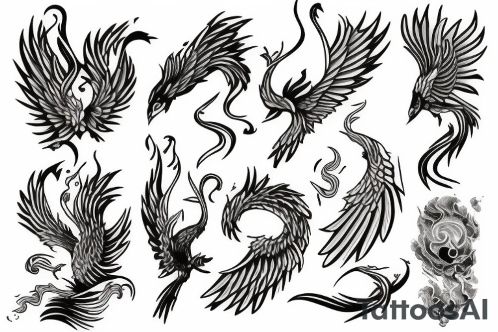 phoenix fire tattoo idea