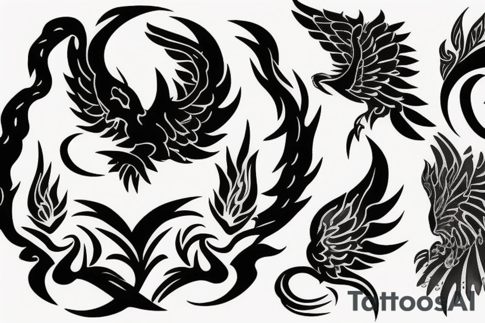 phoenix fire tattoo idea