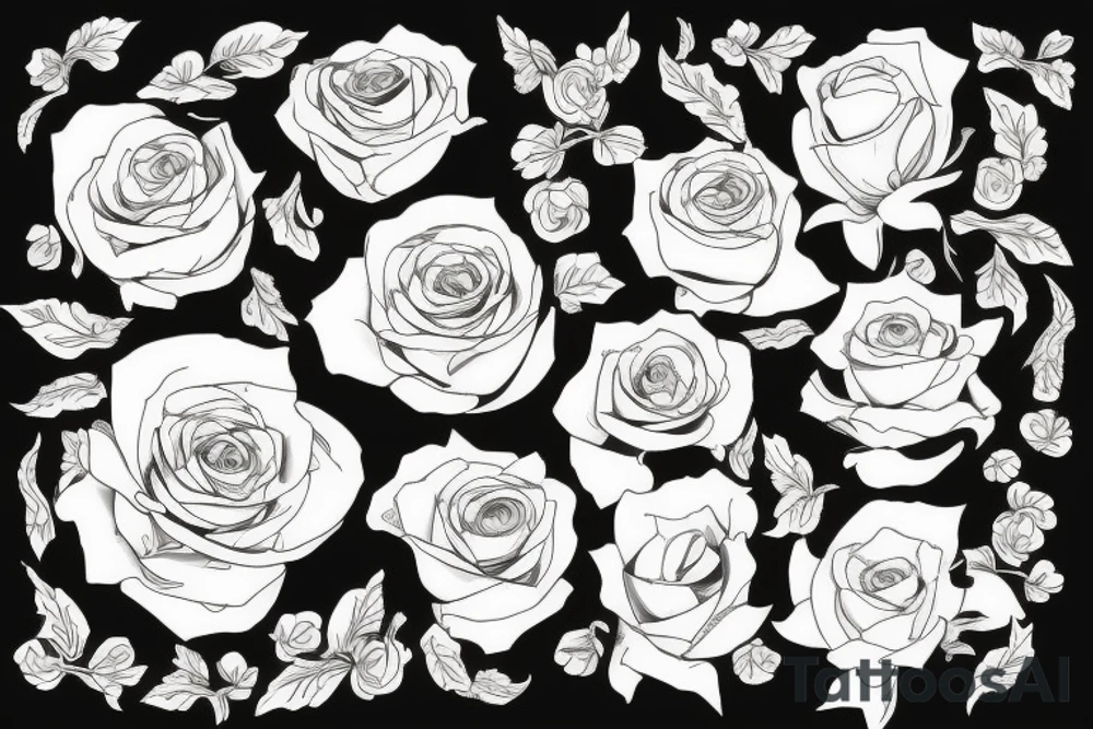 Rosen mit Löwe tattoo idea