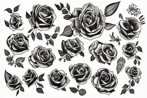 Rosen mit Löwe tattoo idea