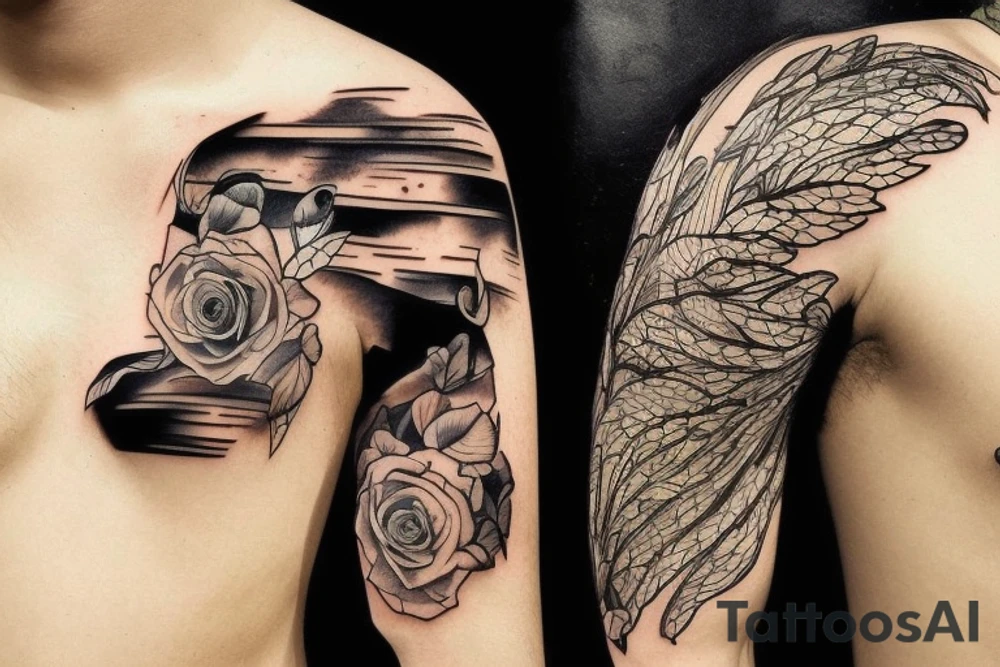 marine and forest fauna tattoo idea