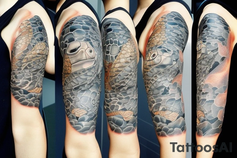 marine turtle tattoo idea