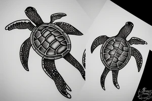 marine turtle tattoo idea