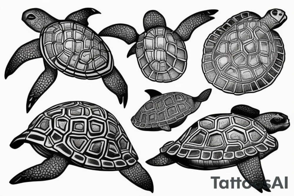 marine turtle tattoo idea