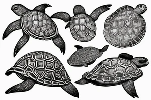 marine turtle tattoo idea