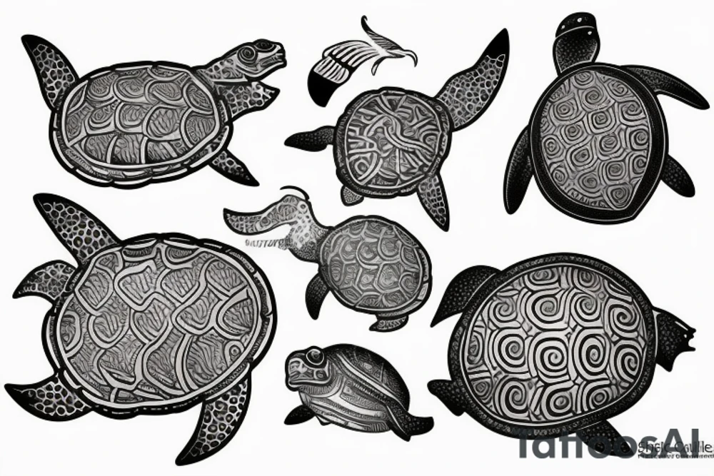 marine turtle tattoo idea