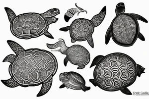 marine turtle tattoo idea