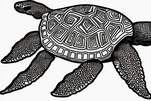 marine turtle tattoo idea