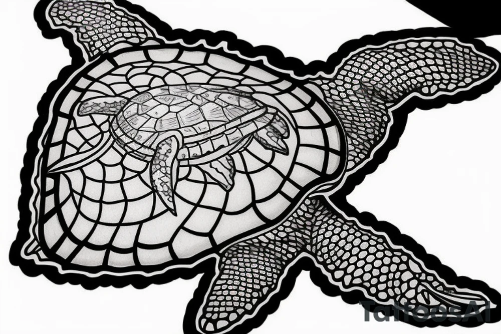 marine turtle tattoo idea