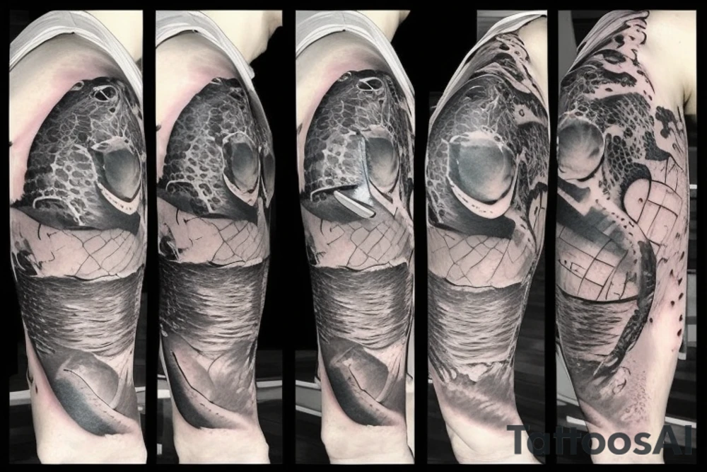 marine turtle tattoo idea