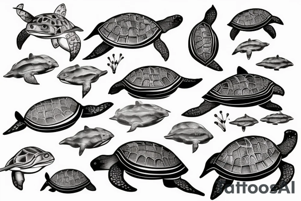 marine turtle tattoo idea