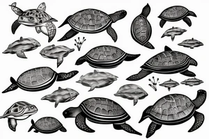 marine turtle tattoo idea