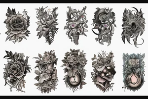 full color forest tattoo idea