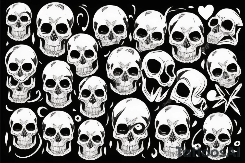 Skulls tattoo idea