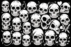 Skulls tattoo idea