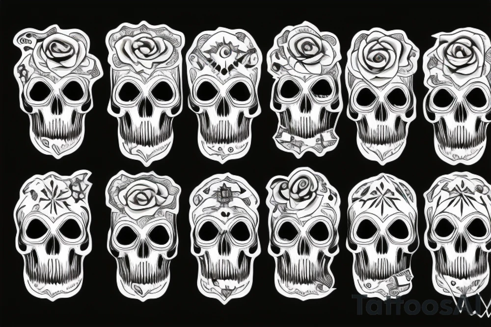 Skulls tattoo idea