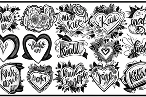 Be kind to yourself heart tattoo idea