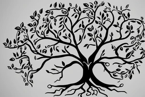Tree of Life: A tree with six branches or roots, each representing one of your children. You can include their names or initials on the branches or leaves. tattoo idea